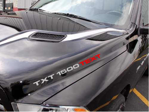 Custom Text 1500 Hauben-Vinyl-Aufkleber-Kit für Dodge Ram 1500