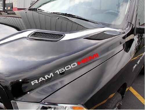 Hemi Style Schriftzug Hauben Vinyl Aufkleber Set für Dodge Ram 1500