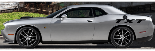 Custom Text Wide Italic Lettering Hinterer Kotflügel Vinylaufkleber für Dodge Challenger SRT, Hellcat