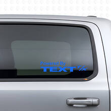 Powered By mit individuellem Text Seitenscheiben Vinyl-Aufkleber Paar für Dodge Ram_2