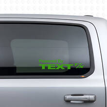 Powered By mit individuellem Text Seitenscheiben Vinyl-Aufkleber Paar für Dodge Ram_3