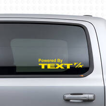 Powered By mit individuellem Text Seitenscheiben Vinyl-Aufkleber Paar für Dodge Ram_5