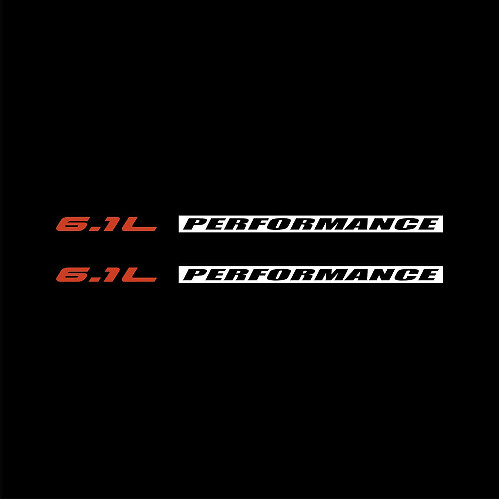 6,1L Performance Motorhauben-Aufkleberset für Dodge Jeep & Chrysler SRT8