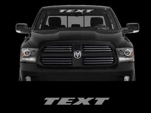 Individueller Text 30 DODGE Frontscheibe Fenster Banner Aufkleber Aufkleber Dodge Ram