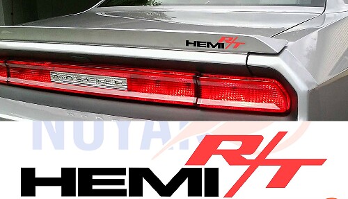 HEMI R/T Style Emblem Seitlicher Vinyl-Aufkleber Satz für Dodge Challenger