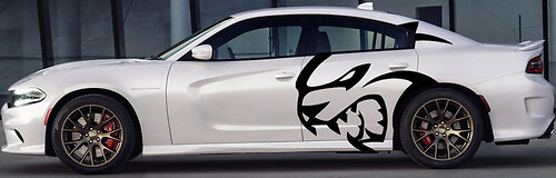 Hellcat Logo Seiten Vinyl Aufkleber Sticker für Dodge Charger Hellcat 2015-2023