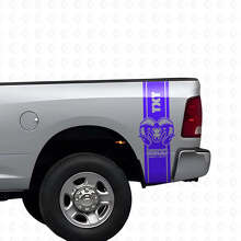 Hemi Stil Heckseiten- & Motorhaubenstreifen Vinyl-Aufkleber Set für Dodge Ram 1500 2500_2