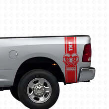 Hemi Stil Heckseiten- & Motorhaubenstreifen Vinyl-Aufkleber Set für Dodge Ram 1500 2500_3