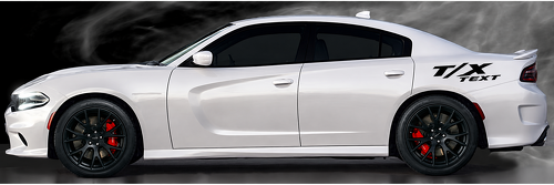 Custom Text T/X Kotflügel hinten Vinyl-Aufkleber für Dodge Charger