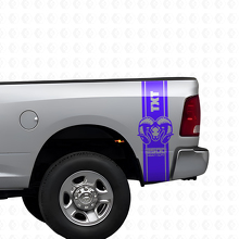 Hemi Custom Text Rückseitige Seitenstreifen Vinyl-Aufkleber-Set für Dodge Ram 1500 2500_2