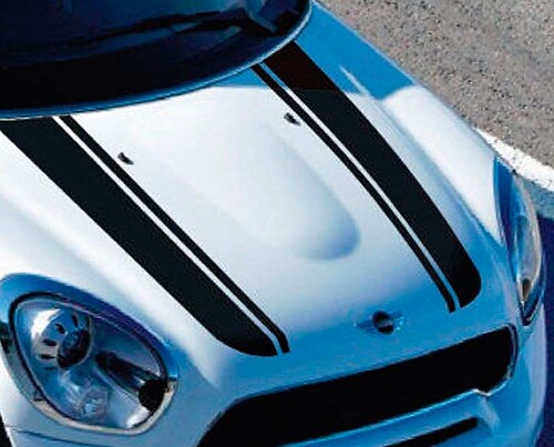 Duale Rennstreifen-Motorhaubenaufkleber für MINI Countryman 2011-2015