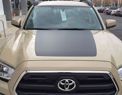 Schwarzer Motorhauben-Vinyl-Aufkleber für Toyota Tacoma 2016-2017