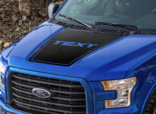 Custom Text Hauben-Grafiken Seitenstreifen Aufkleber Sticker für Musclecar Truck 2015-2016