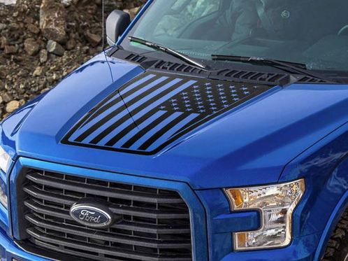 Ford F-150 2015-2016 USA-Flaggen-Motorhaubengrafik-Seitenstreifen-Aufkleber