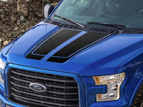 Ford F-150 2015-2016 F150 Motorhauben-Grafikstreifen-Aufkleber 5 1