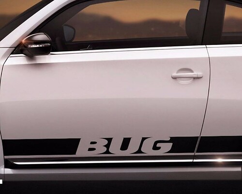 Bug-Streifen Seiten-Vinyl-Aufkleber für Volkswagen Beetle 2013-2016
