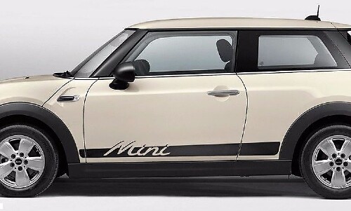 Mini Cooper S F56 2014-2016 - Seitenstreifengrafik Mini-Schriftzug im Porsche-Stil