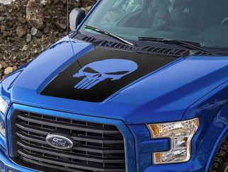 Ford F-150 2015-2016 Punisher Totenkopf Motorhaube Grafik Seitenstreifen Aufkleber Aufkleber