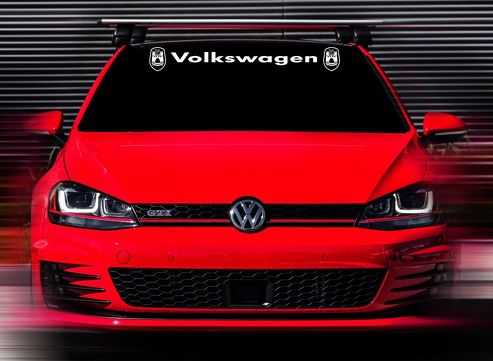 48 x4.5 New Volkswagen GTI Wolfsburg Weiß Custom Windschutzscheibe Aufkleber Aufkleber