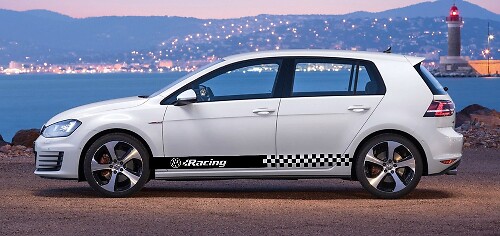 2X Volkswagen Racing Rock Vinyl Body Decal Sticker Golf 1 2 3 4 GTI Polo