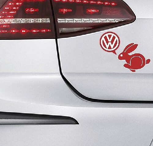 VW Rabbit Bunny Seiten Vinyl Aufkleber für Volkswagen