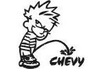 Pee on Chevy Lustiger Vinyl-Aufkleber für Autos