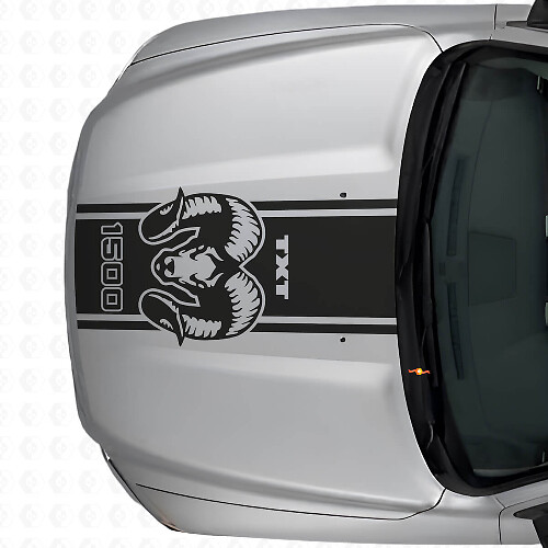 Hemi Custom Text Motorhauben-Streifen Vinyl-Aufkleber für Dodge Ram 1500 2500