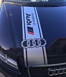 Audi Ringe Motorhauben-Streifen Vinyl-Aufkleber für Audi Modelle