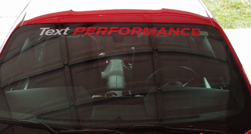 Benutzerdefinierter Text Performance Windshield Banner Vinyl-Aufkleber für Musclecar Musclecarmodel