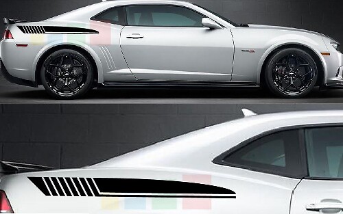 Aufkleber-Decal-Set für Chevrolet Camaro Heckseitenstreifen Flügelkotflügel 2014
