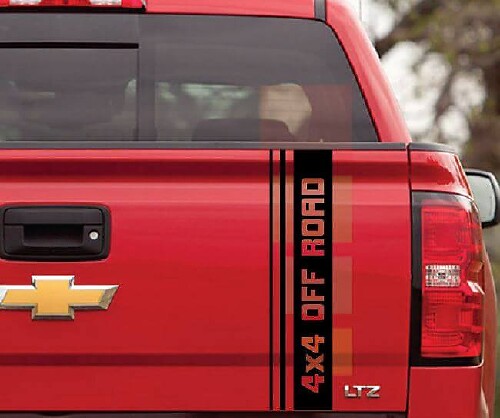 4x4 Offroad Laderaum Seitenaufkleber für Chevy Silverado GMC Sierra