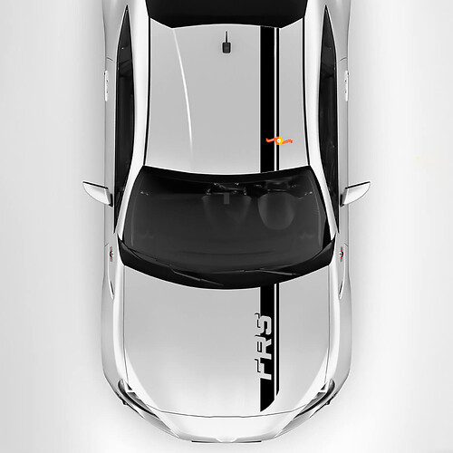 Dual Hood Roof Stripes Abziehbilder für Scion FR-S
