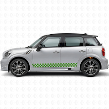 Schachbrett-Seitenstreifen Vinyl-Aufkleber-Set für Mini Countryman R60_2