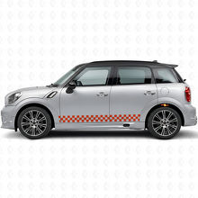 Schachbrett-Seitenstreifen Vinyl-Aufkleber-Set für Mini Countryman R60_3