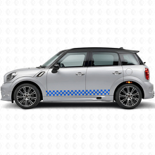 Schachbrett-Seitenstreifen Vinyl-Aufkleber-Set für Mini Countryman R60_4