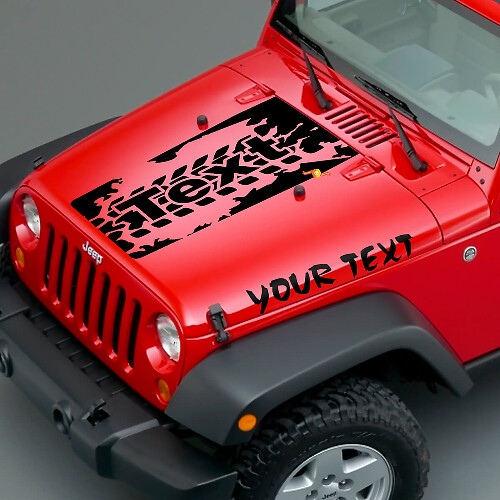 Reifenprofil Motorhauben-Vinylaufkleber-Set für Jeep Wrangler