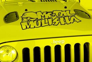 Jeep Wrangler Large Metal Mulisha Vinyl Motorhaubenaufkleber TJ LJ JK JKU 13 x 36