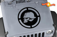 Jeep Wrangler Metal Mulisha Skull Vinyl Motorhaubenaufkleber Aufkleber JK TJ LJ 20 x 20
 2
