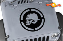 Metal Mulisha Stil Totenkopf Motorhauben Vinyl Aufkleber für Jeep Wrangler_2