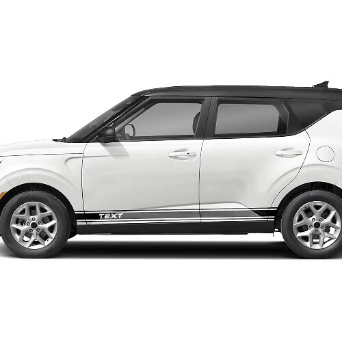 Individuelles Rennstreifen-Set aus Vinylfolie für Kia Soul