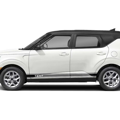 Seitentür-Racing-Streifen, grafische Aufkleber, Aufkleber für Kia Soul
