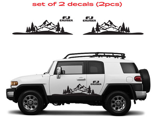 TOYOTA FJ CRUISER Mountain Aufkleber Vinyl Seitentür Grafiken 11