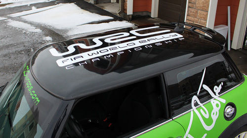 WRC Rally Racing Dach-Vinyl-Aufkleber Grafik für Mini Cooper S JCW
