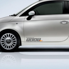 Angetrieben von Custom text Vinyl Aufkleber Emblem Logo Grafik für Fiat 500 Abarth 2