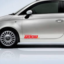 Angetrieben von Custom text Vinyl Aufkleber Emblem Logo Grafik für Fiat 500 Abarth 3