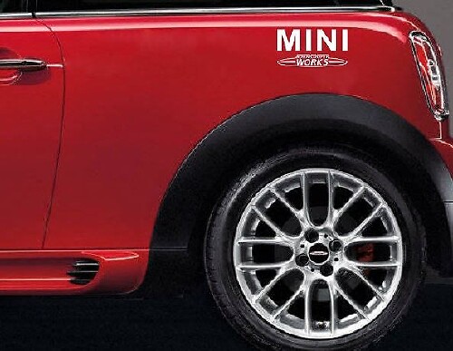 MINI JCW Style Kotflügel Vinylaufkleber Paar für Mini Cooper