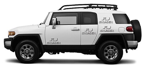 FJ Logo Seitenvinylaufkleber für Toyota FJ Cruiser
