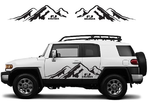 Bergketten-Tür Vinyl-Aufkleberset für Toyota FJ Cruiser