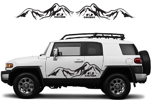 Bergketten-Seitentür-Aufkleberset für Toyota FJ Cruiser