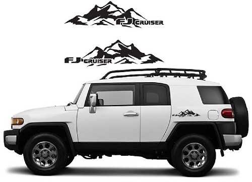 Mountain Range Seitlicher Vinyl-Aufklebersatz für Toyota FJ Cruiser